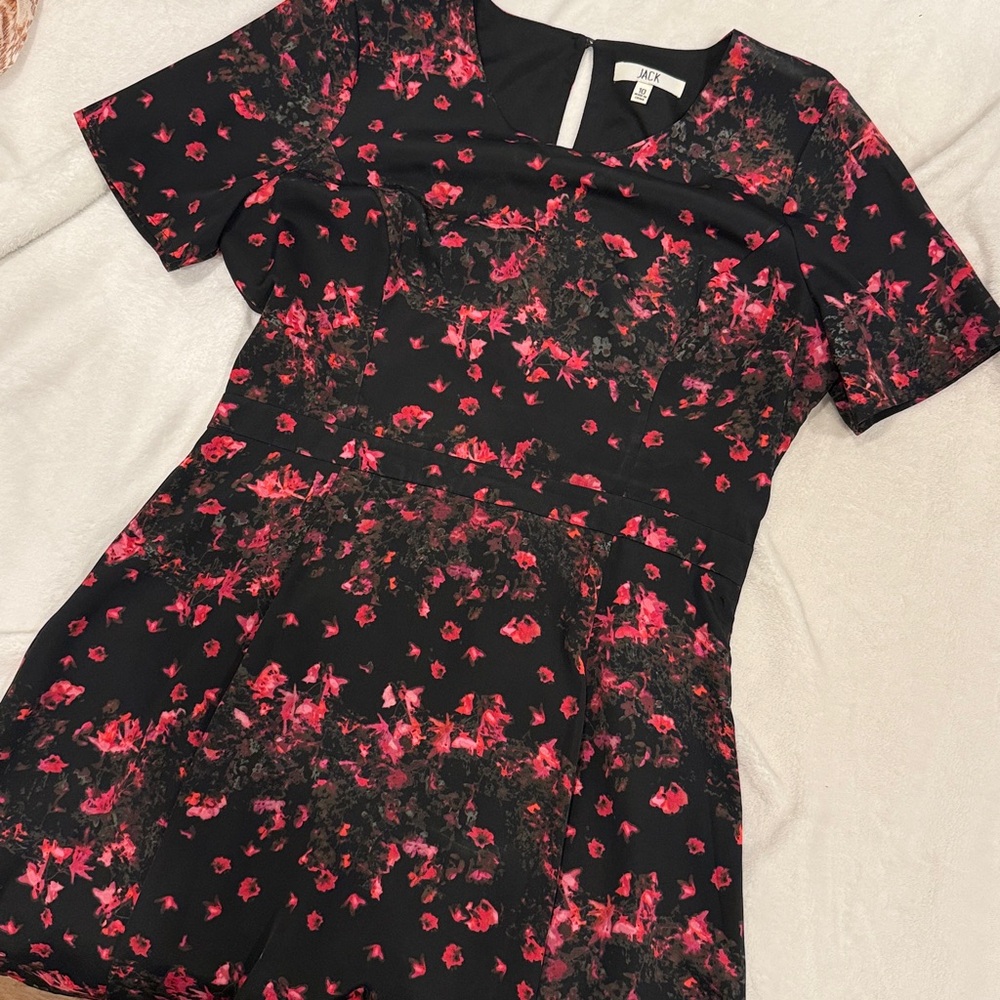 Jack by BB Dakota Black and Red Floral Dress